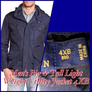 Men’s Big&Tall Polo RL Nylon Coat w/hidden Hood